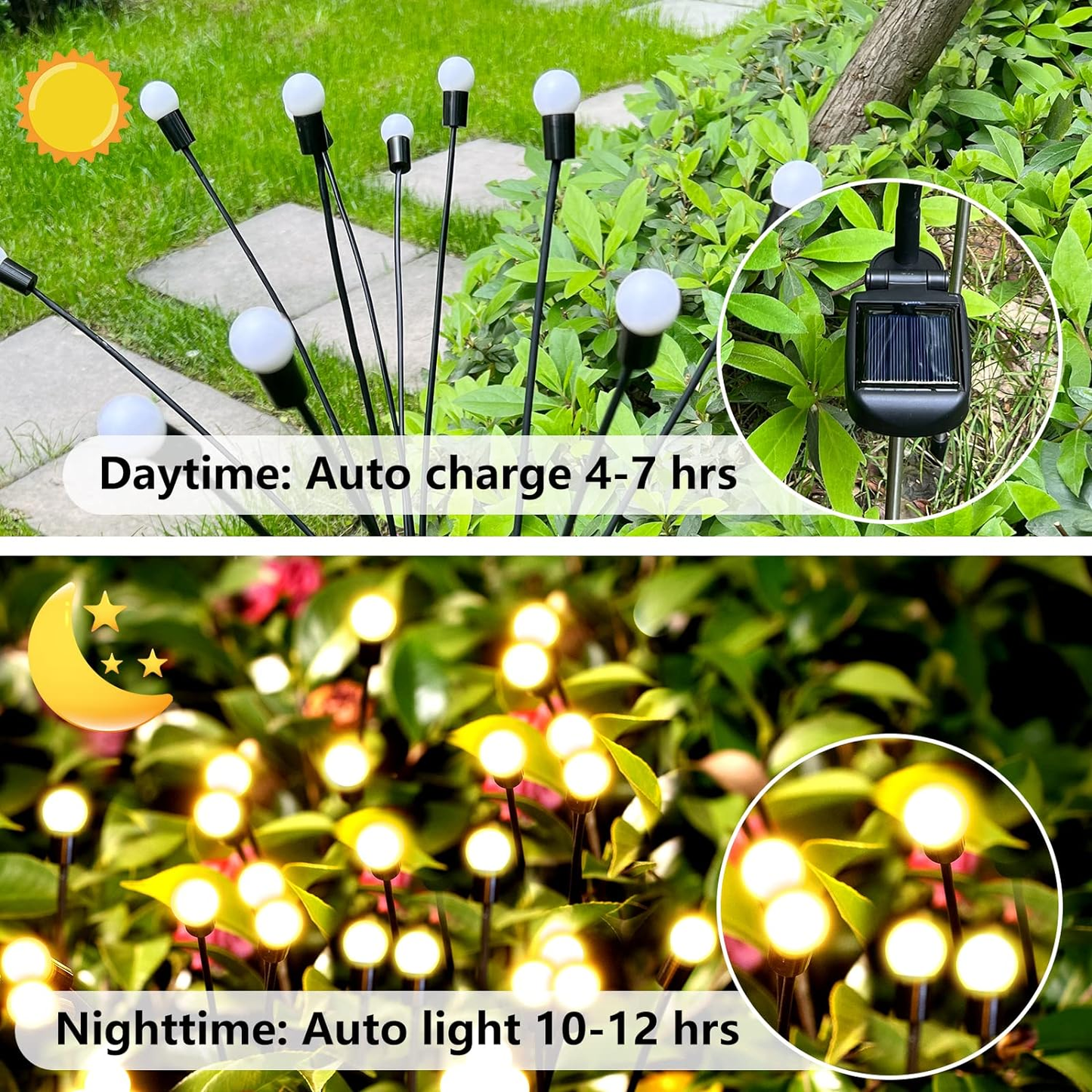 HQ Solar Lighting™ IP65 Waterproof Solar Powered Firefly Light