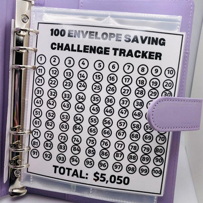 100 Envelope savings Challenge Binder